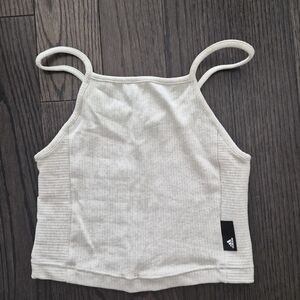 Adidas Off-White Ribbed Tank Top